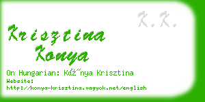 krisztina konya business card